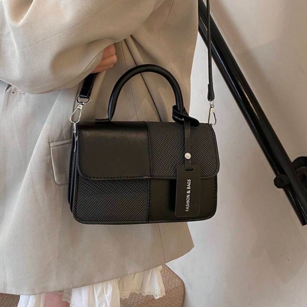 SHEIN Chic Colorblock Textured Crossbody & Top Handle Bag